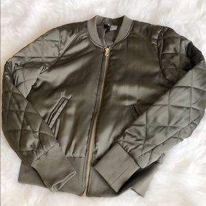 H&M Olive Bomber Jacket